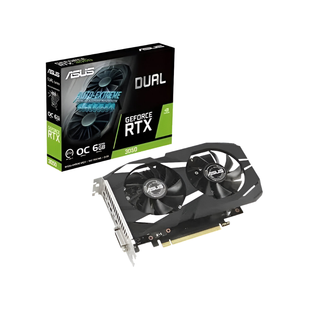 ASUS Dual GeForce RTX 3050 OC – 6GB GDDR6 PCIe DLSS Ray Tracing