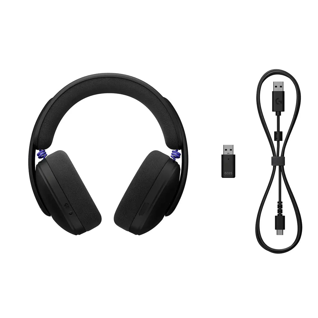 LOGITECH G325 LIGHTSPEED NEGRA – Auriculares Gaming Inalámbricos | Audio 24-bit | Micrófono Integrado