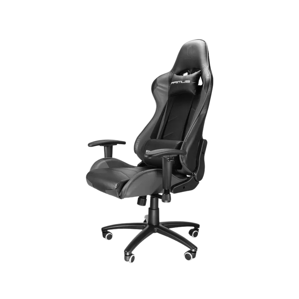 Silla Gamer Primus Thronos 100T – Negra/Negra | Ergonómica | Reclinable