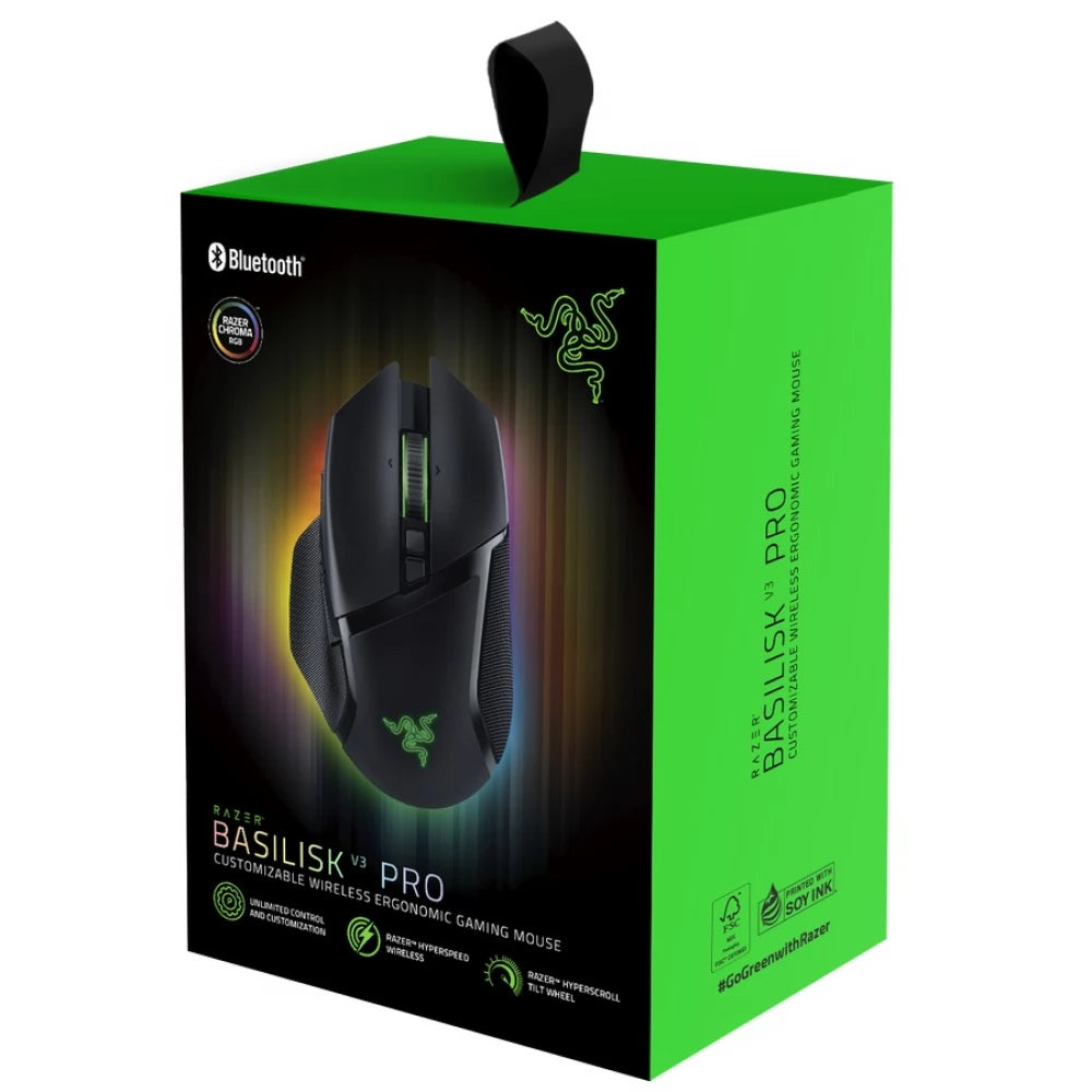 Mouse Gamer Razer Basilisk V3 Pro 35K Inalámbrico | 35K DPI | RGB Ergonómico Premium