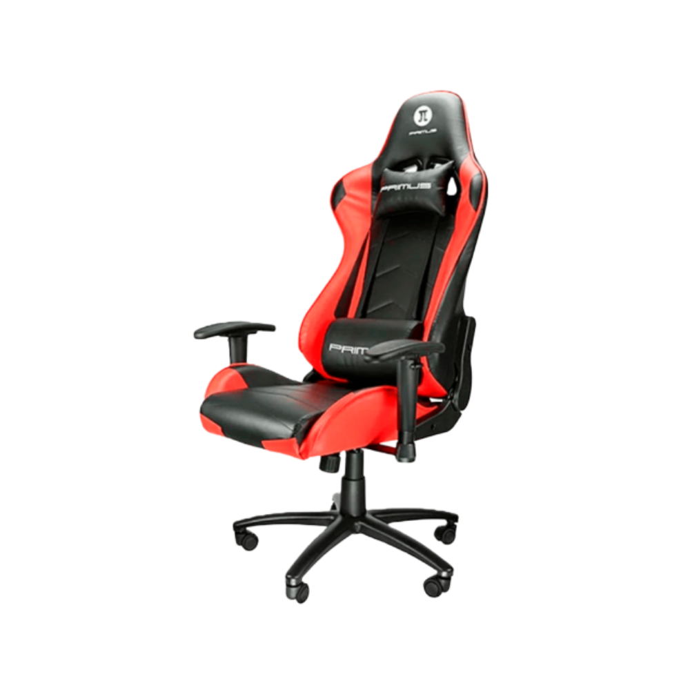Silla Gamer Primus Thronos 100T – Negra/Roja | Ergonómica | Reclinable