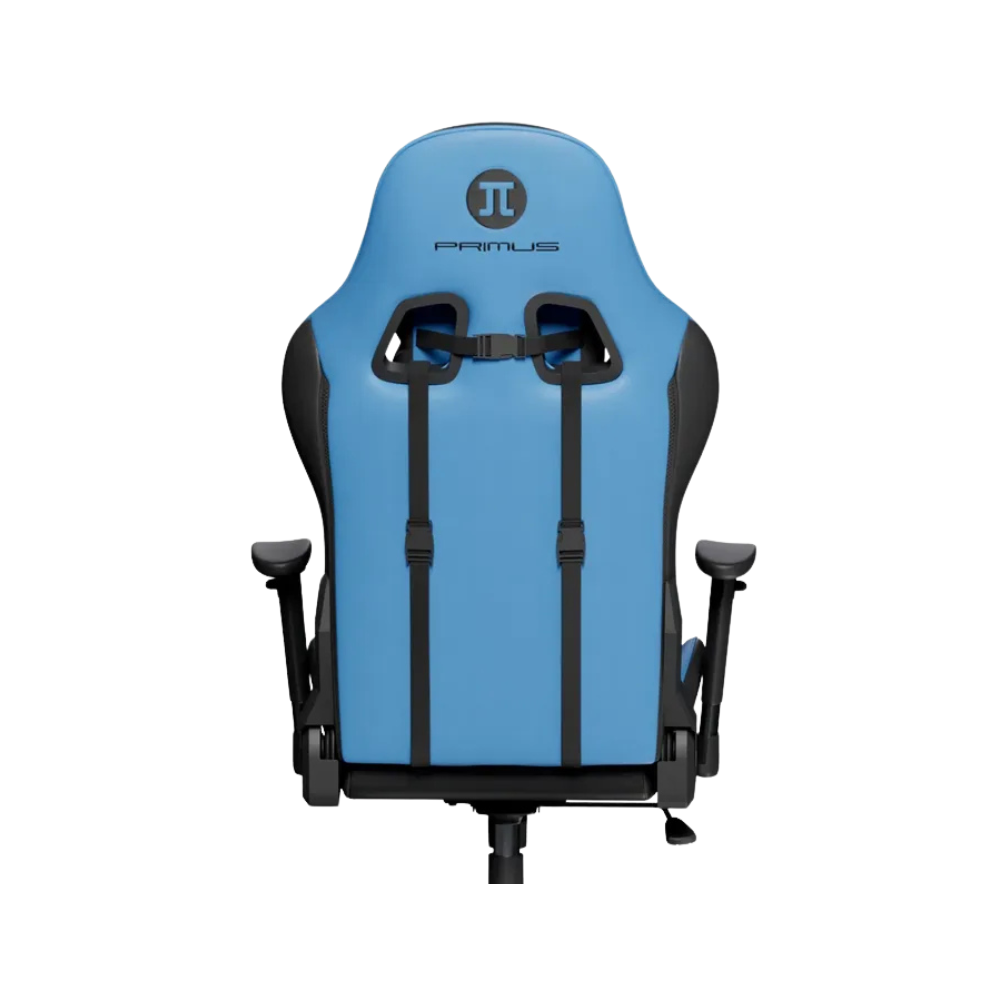 Silla Gamer Primus Thronos 100T – Negra/Azul | Ergonómica | Reclinable