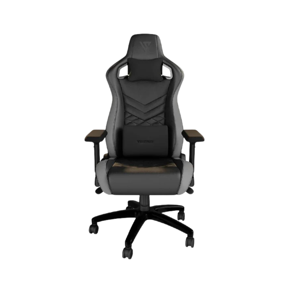 Silla Gamer Versus V10 – Negra/Gris (Tela) | Ergonómica | Reclinable