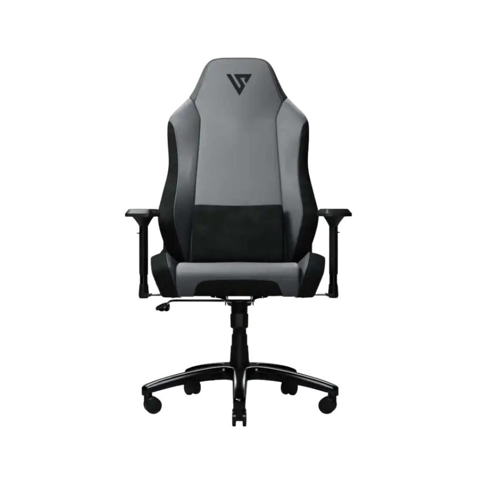 Silla Gamer Versus V40 – Tela Gris/Terciopelo | Ergonómica | Premium Comfort