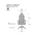Silla Gamer Versus V40 – Tela Gris/Terciopelo | Ergonómica | Premium Comfort