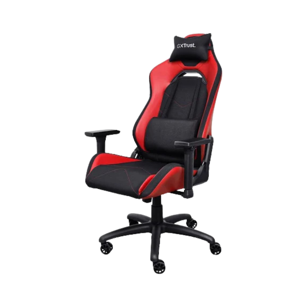 Silla Gamer Trust Ruya | Ergonómica | Reclinable | Negro/Rojo