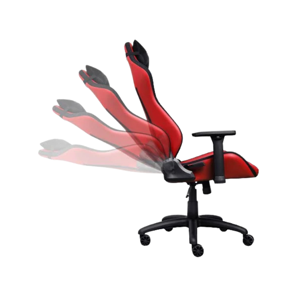 Silla Gamer Trust Ruya | Ergonómica | Reclinable | Negro/Rojo
