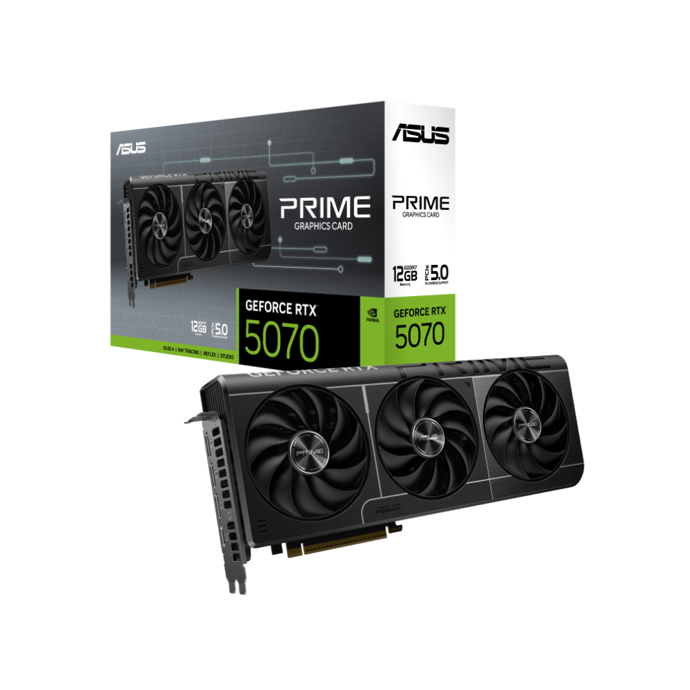 ASUS Prime GeForce RTX 5070 OC – 12GB GDDR7 | PCIe 5.0 | DLSS 4