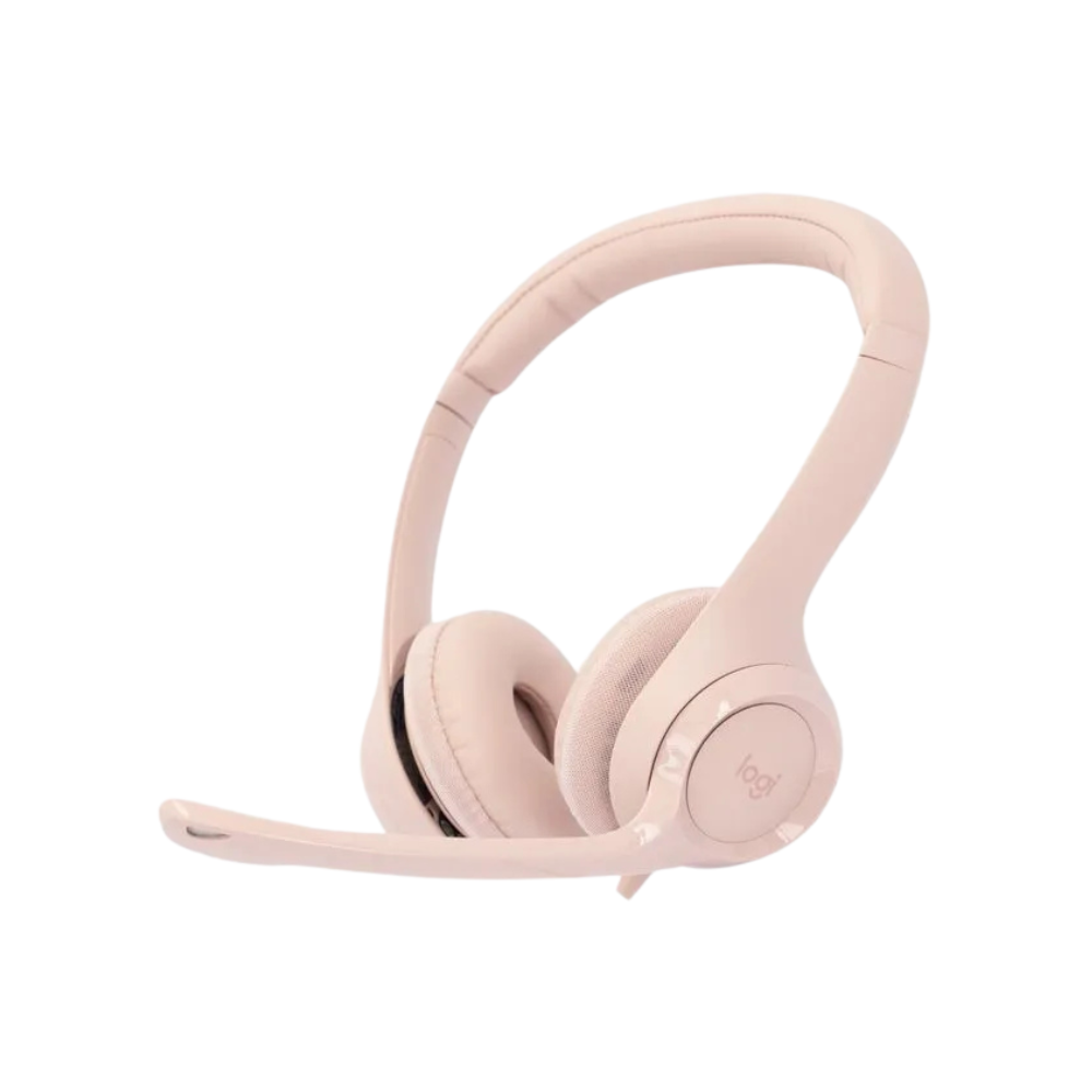 Logitech H390 – Auriculares USB Rosa | Micrófono Noise-Cancelling