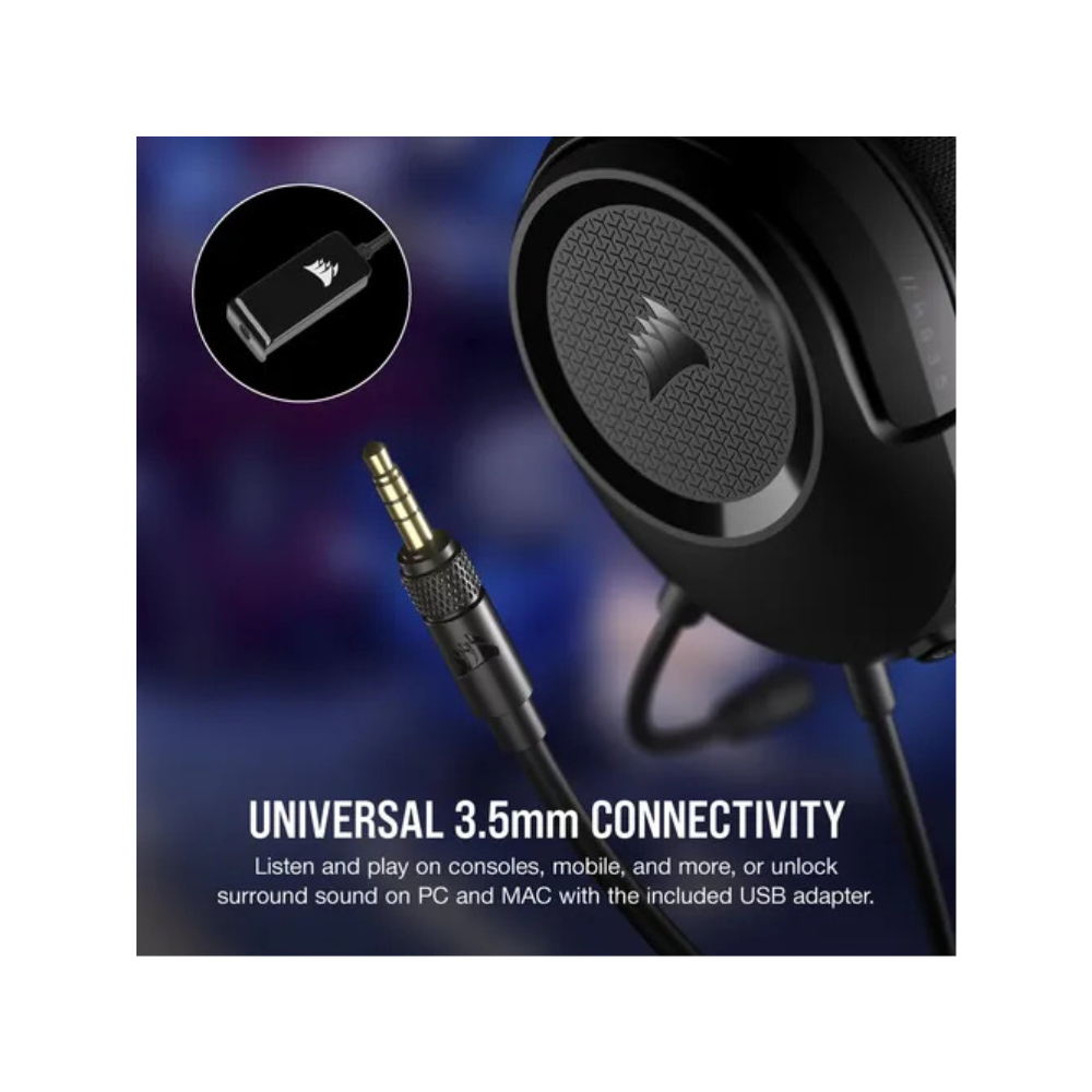 Corsair HS35 V2 Surround – Auriculares Gaming 7.1 | 50 mm