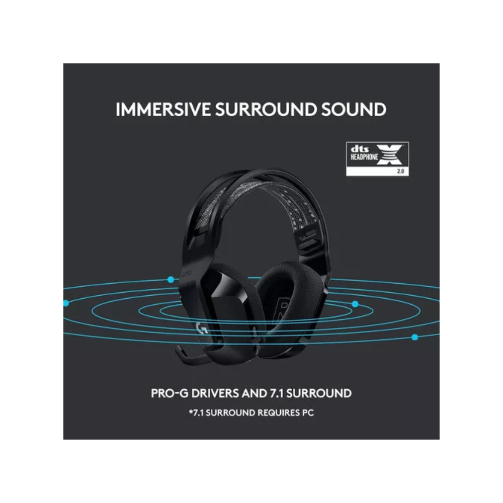 Logitech G733 – Auriculares Inalámbricos | 40 mm PRO-G | RGB Lightsync