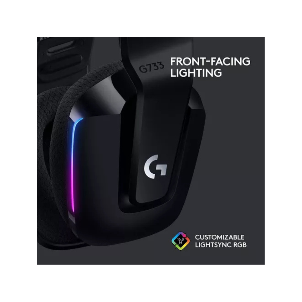 Logitech G733 – Auriculares Inalámbricos | 40 mm PRO-G | RGB Lightsync
