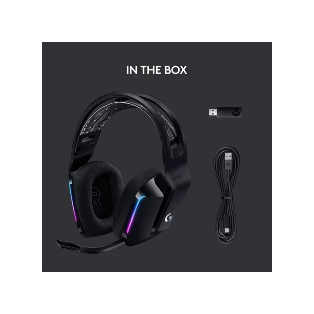 Logitech G733 – Auriculares Inalámbricos | 40 mm PRO-G | RGB Lightsync
