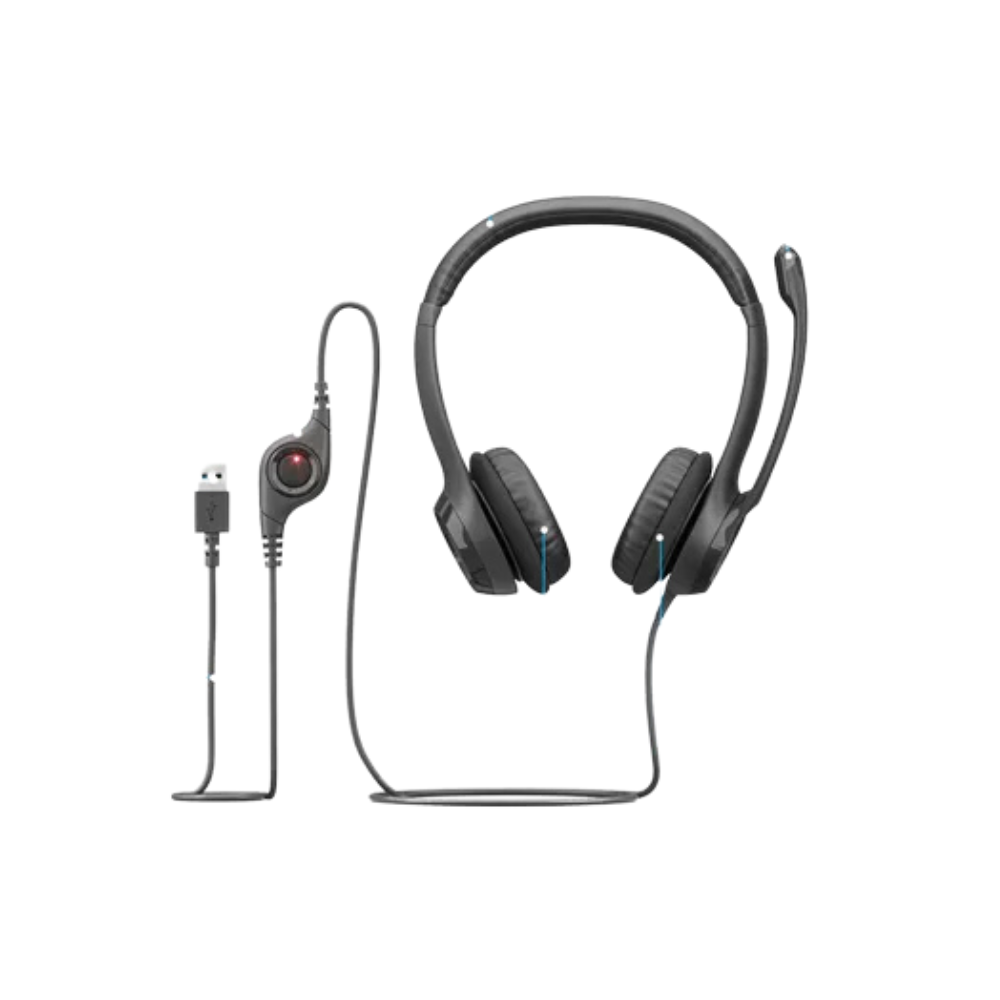 Logitech H390 – Auriculares USB | Micrófono Noise-Cancelling