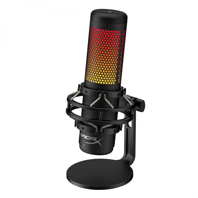 MICRÓFONO HyperX QuadCast S RGB – USB | Iluminación RGB | Antivibración Integrada