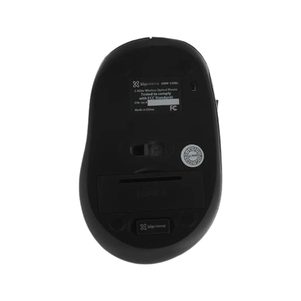 Mouse KlipXtreme KMW-330BK Inalámbrico Óptico 6 Botones Negro de Uso Diario