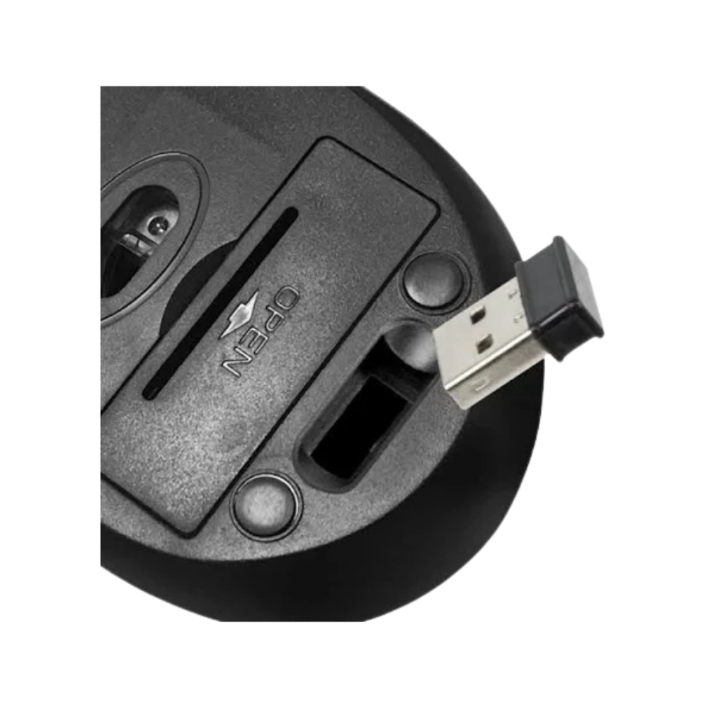 Mouse KlipXtreme KMW-330BK Inalámbrico Óptico 6 Botones Negro de Uso Diario