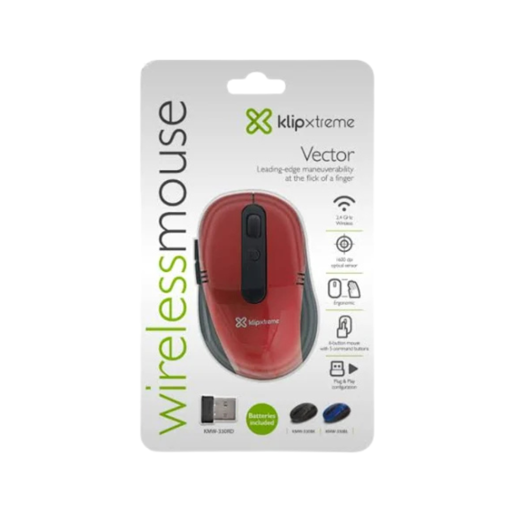 Mouse KlipXtreme KMW-330RD Rojo