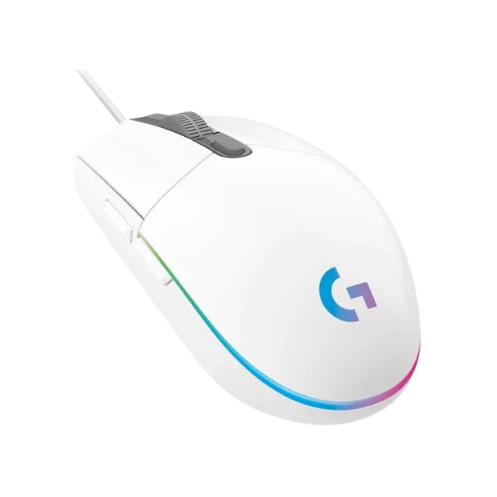 Mouse Gamer Logitech G203 Lightsync RGB Blanco | 8000 DPI | 6 Botones Programables