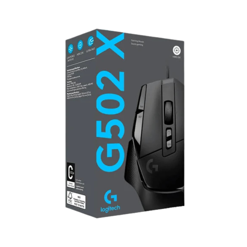 Mouse Logitech G502 X – Gaming Alámbrico RGB