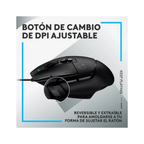 Mouse Gamer Logitech G502 X Alámbrico | 25K DPI | Control Avanzado