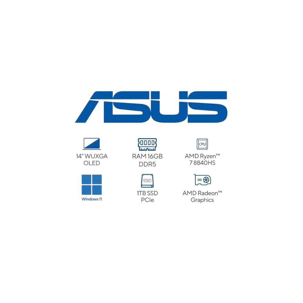 ASUS Zenbook UM3406H – Ryzen 7 8840HS | 16GB RAM | 1TB SSD | OLED
