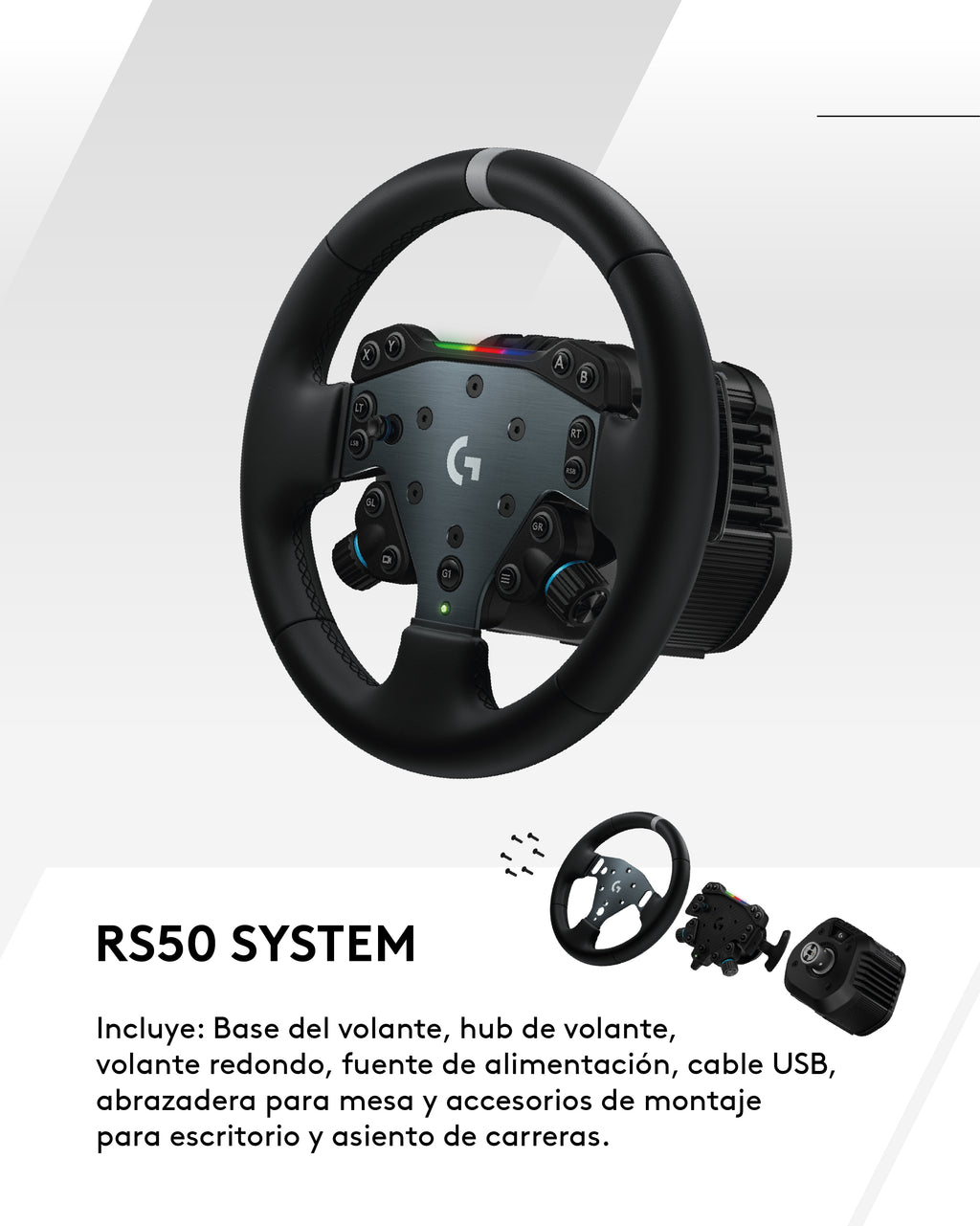 COMBO PILOTO RESPONSABLE | LOGITECH RS50 SYSTEM + PEDALES RS + DIADEMA ASTRO A20 X – Sim Racing Profesional | Direct Drive 8 Nm | TRUEFORCE | Audio Inalámbrico Multiplataforma