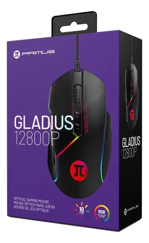 Mouse Gamer Primus Gladius 12800P RGB | 12800 DPI | 8 Botones Programables