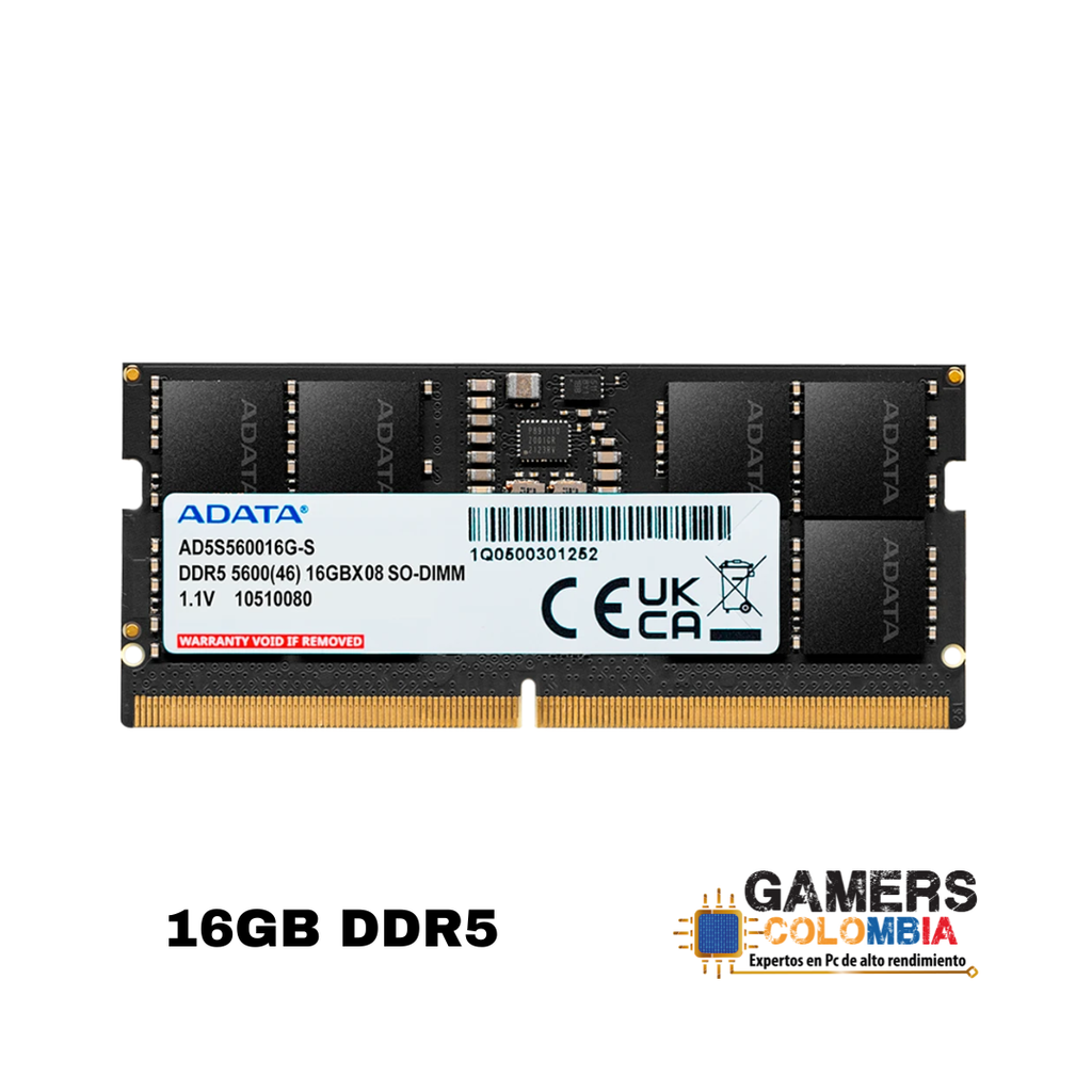 MEMORIA ADATA 16GB DDR5 5600MHz PARA PORTÁTIL