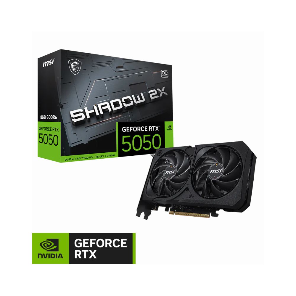 TARJETA DE VIDEO MSI GeForce RTX 5050 SHADOW 2X | 8GB GDDR6 | Dual Fan