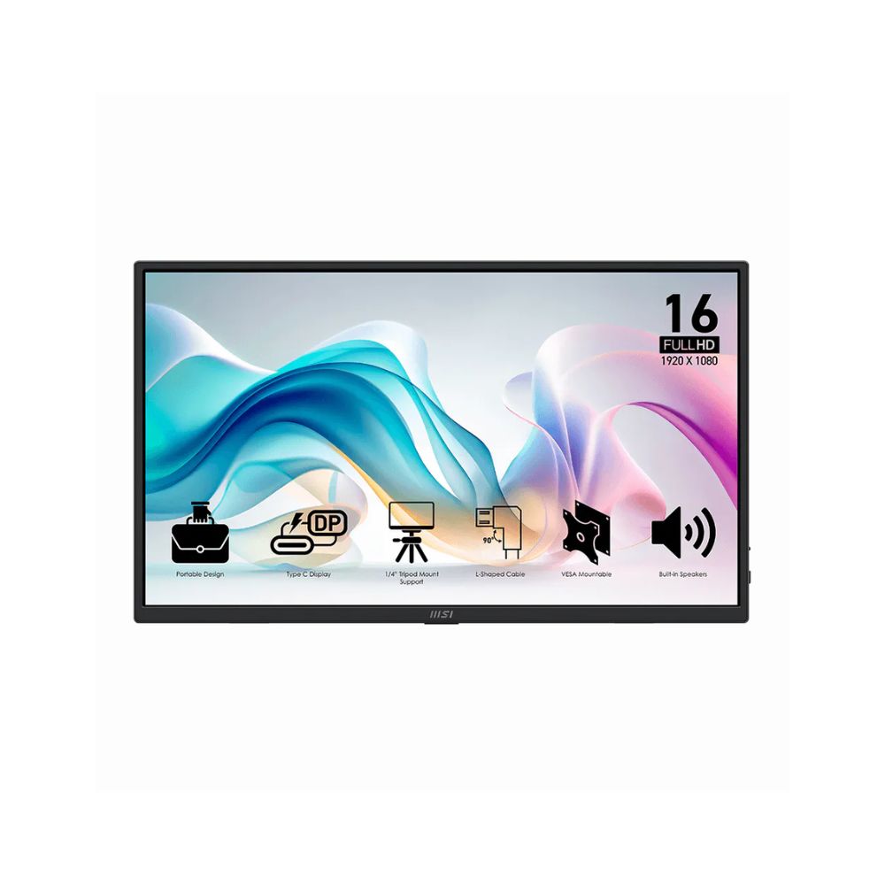 MONITOR MSI PRO MP165 E6 – Panel IPS | FHD | 60Hz | 15.6” PORTÁTIL