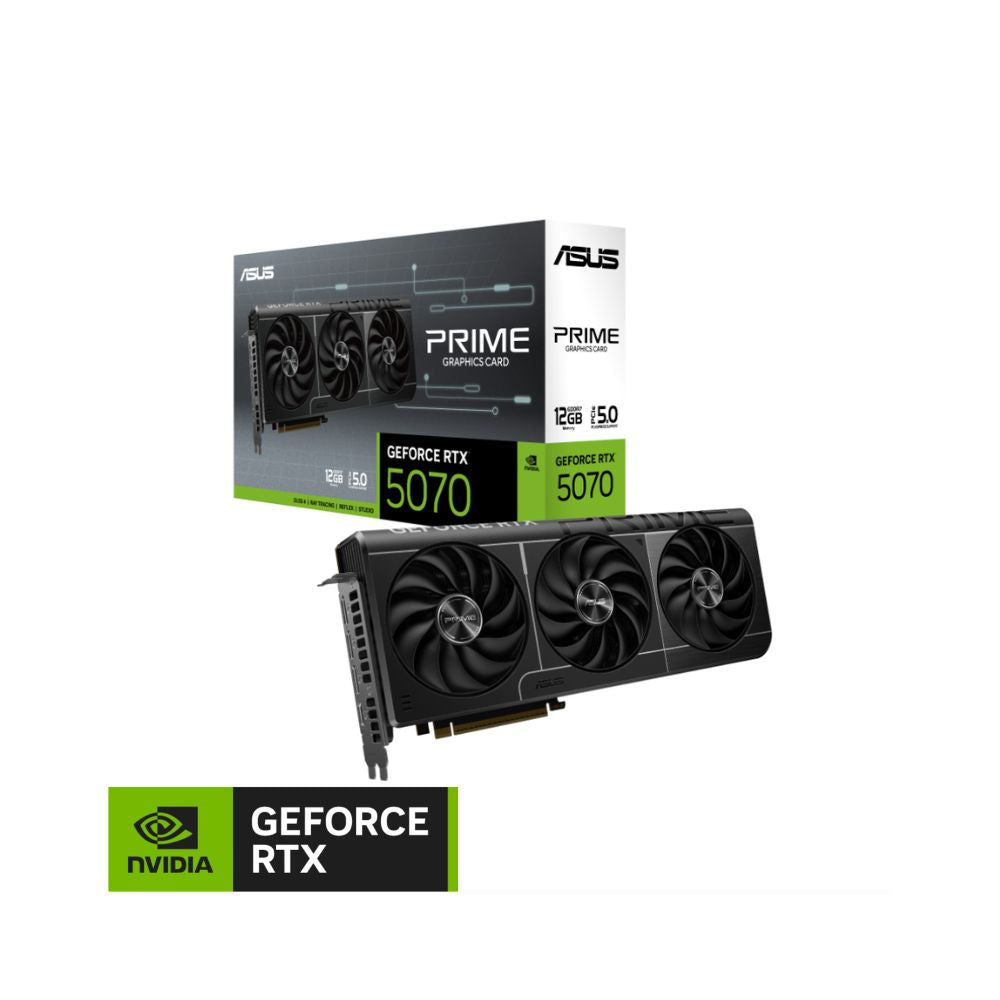 TARJETA DE VIDEO ASUS GeForce RTX 5070 PRIME OC – 12GB GDDR7 | PCIe 5.0 | DLSS 4
