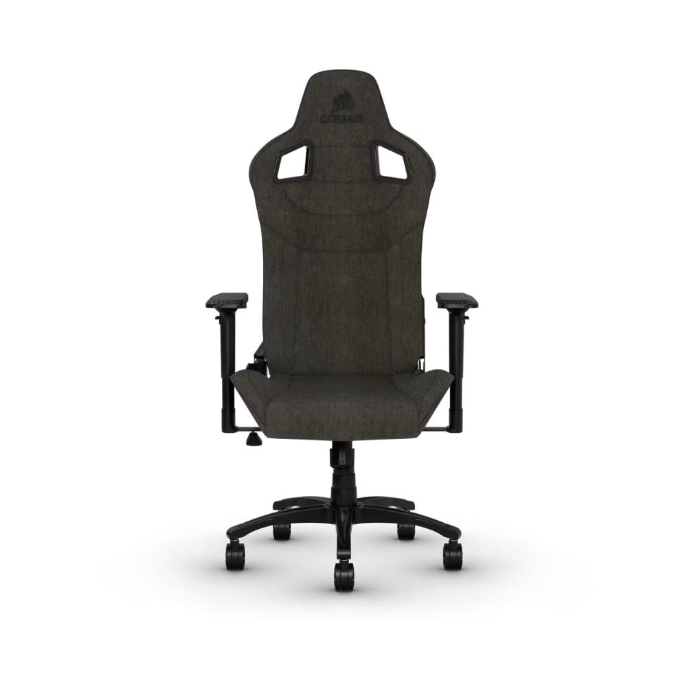 SILLA GAMER CORSAIR T3 RUSH GRIS/CARBÓN – Ergonomía premium | Tela transpirable | Inspiración automovilística