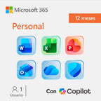Microsoft 365 Personal – PIN Digital | 1 Año | 1 Usuario | 1TB OneDrive