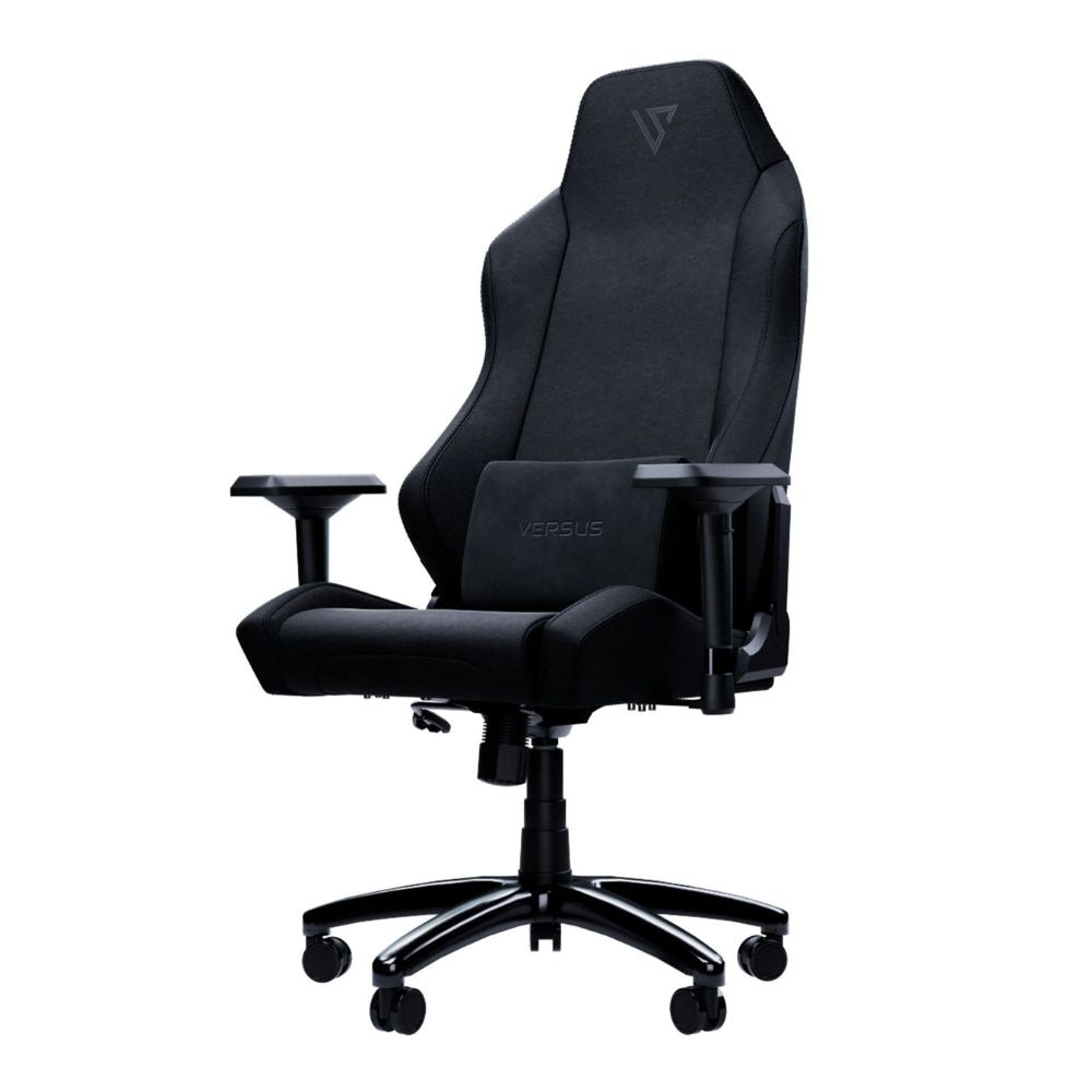 SILLA VERSUS V40 NEGRA TELA – Ergonómica | Reclinable 180° | Reposabrazos 4D