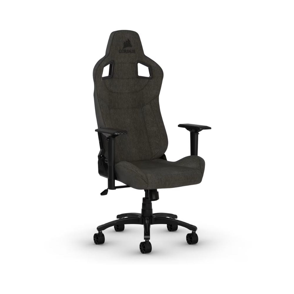 SILLA GAMER CORSAIR T3 RUSH GRIS/CARBÓN – Ergonomía premium | Tela transpirable | Inspiración automovilística
