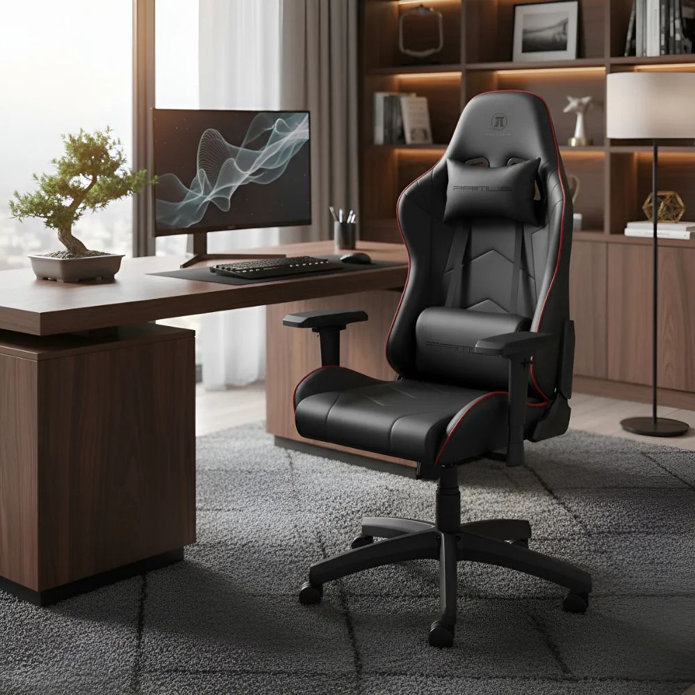 SILLA PRIMUS THRONOS 200S NEGRA/ROJA – Ergonómica | Reclinable 135° | Reposabrazos 4D