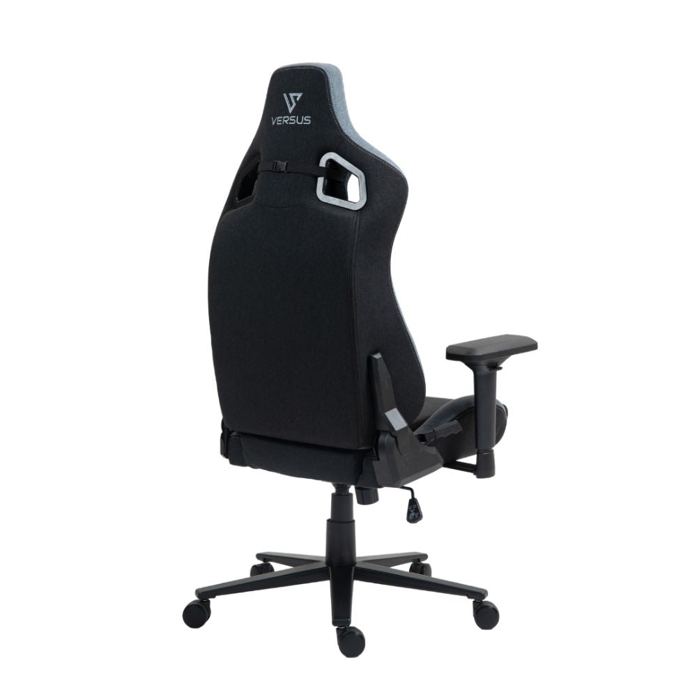 SILLA VERSUS V30 NEGRA/GRIS TELA – Ergonómica | Reclinable 180° | Reposabrazos 4D