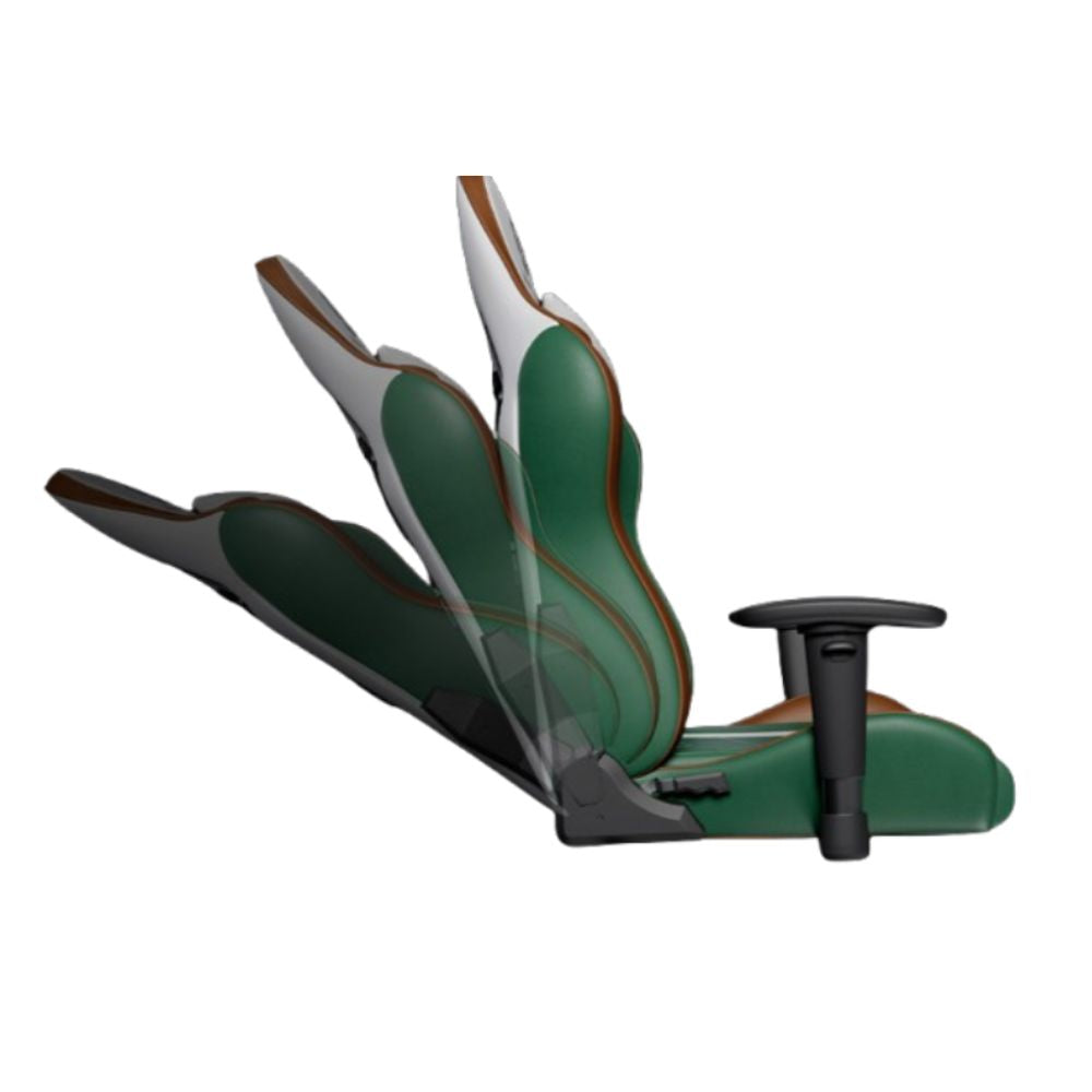 SILLA PRIMUS PCH-103GB GREEN/BROWN – Ergonómica | Reclinable 135° | Reposabrazos Ajustables