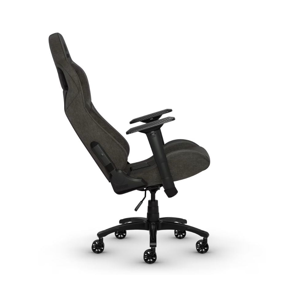 SILLA GAMER CORSAIR T3 RUSH GRIS/CARBÓN – Ergonomía premium | Tela transpirable | Inspiración automovilística