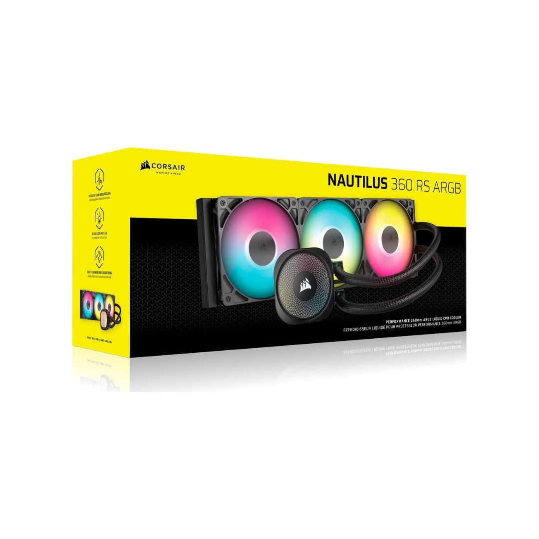 REFRIGERACIÓN LÍQUIDA CORSAIR NAUTILUS 360 RS ARGB - 360 MM | RGB | PWM | AM4/AM5/LGA 1700/1851