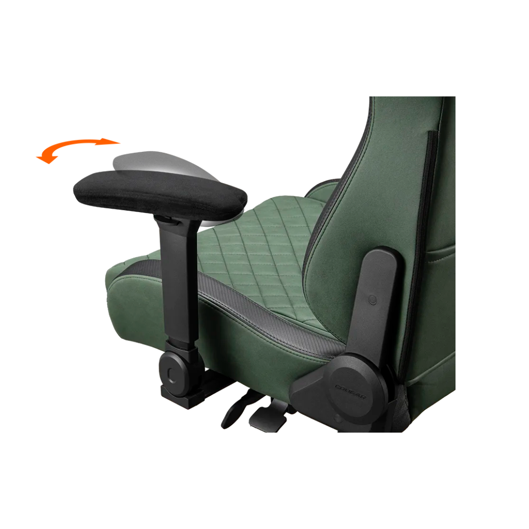 SILLA COUGAR DEFENSOR S ARMY GREEN F – Ergonómica | Reclinable 155° | Diseño Premium