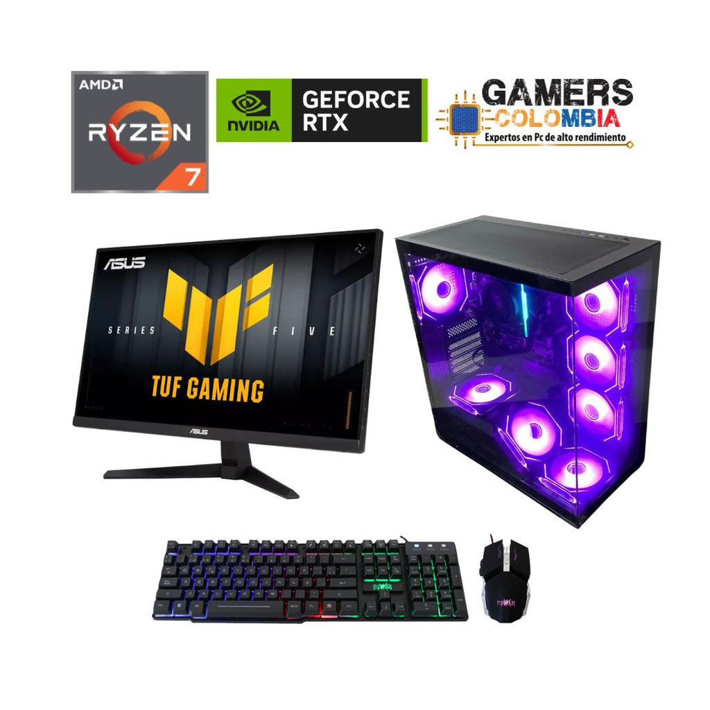 PC Gamer - GeForce RTX 5060TI 8GB | Ryzen 7 8700F | 16GB DDR5 | 512GB NVMe | Monitor 144Hz