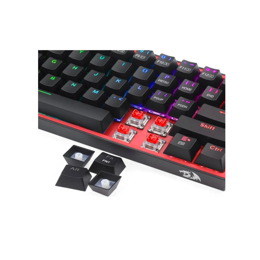 TECLADO REDRAGON FIZZ PRO K616 - MECÁNICO | 60% | RGB | HOT-SWAP | TRI-MODE (USB-C, BLUETOOTH Y 2.4 GHZ)