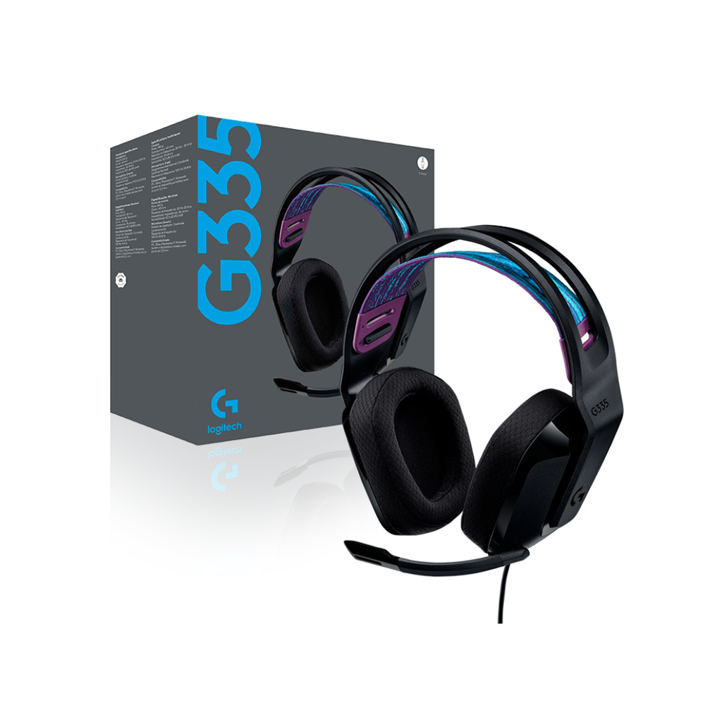 DIADEMA LOGITECH G335 - ALÁMBRICA | DRIVER 40 MM | JACK 3.5 MM | FLIP-TO-MUTE | ULTRALIGERA