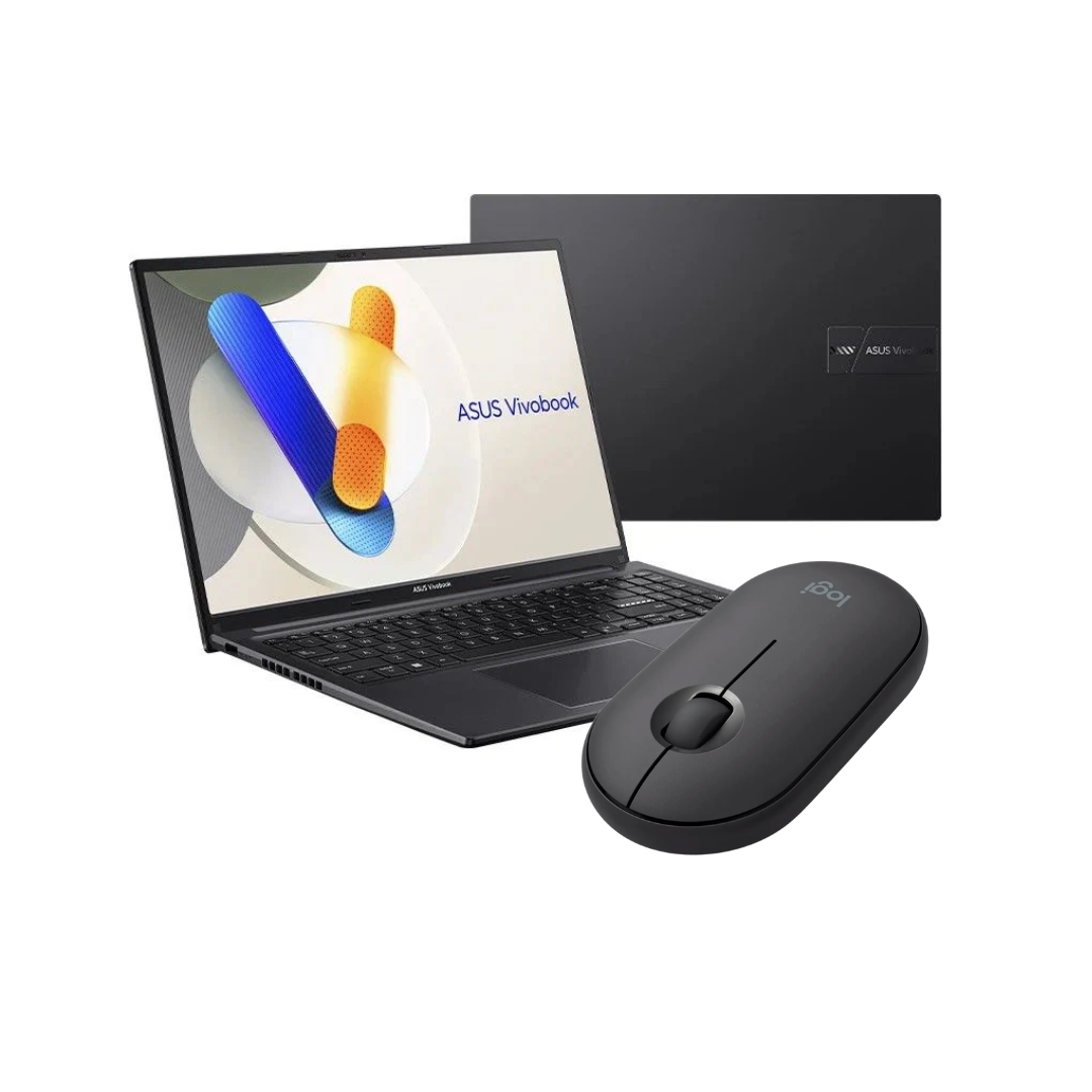 COMBO PORTÁTIL ASUS VIVOBOOK X1605VAP + MOUSE LOGITECH PEBBLE M350 - CORE 9 270H | 16GB RAM | 512GB SSD | INALÁMBRICO | DISEÑO Y PUBLICIDAD