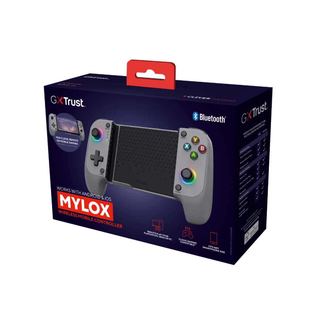 CONTROL INALÁMBRICO TRUST GXT 735 MYLOX - BLUETOOTH 5.0 | VIBRACIÓN DOBLE | RGB | HASTA 12 HORAS | ANDROID Y IOS