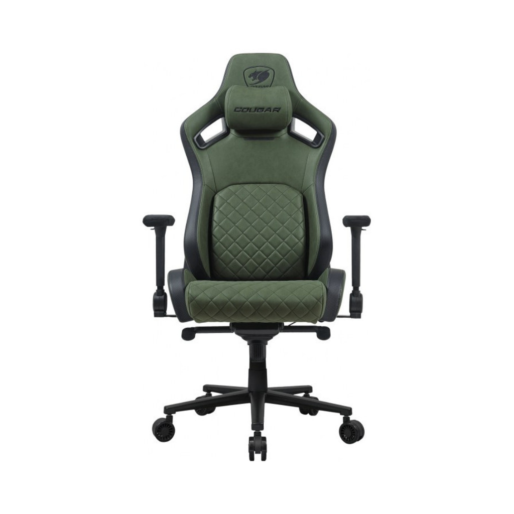 SILLA COUGAR DEFENSOR S ARMY GREEN F – Ergonómica | Reclinable 155° | Diseño Premium