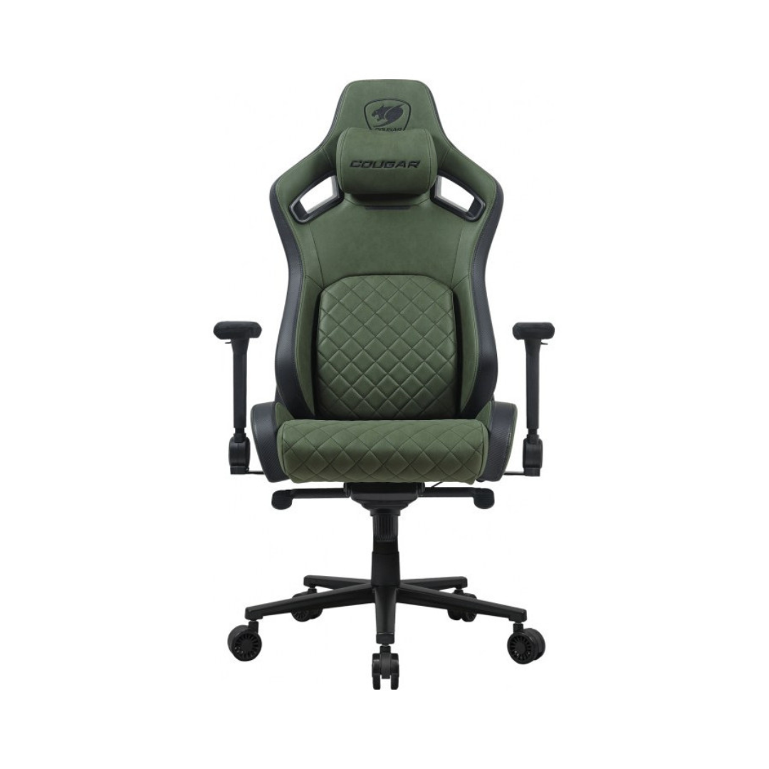 SILLA COUGAR DEFENSOR S ARMY GREEN F – Ergonómica | Reclinable 155° | Diseño Premium