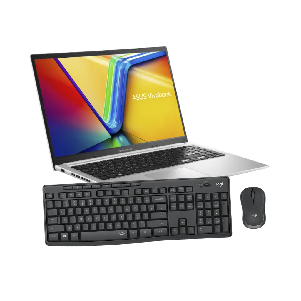 COMBO PORTÁTIL ASUS VIVOBOOK X1502VA + LOGITECH MK295 - CORE I7 13620H | 16GB RAM | 512GB SSD | INALÁMBRICO | INGENIERÍA DE SISTEMAS Y SOFTWARE